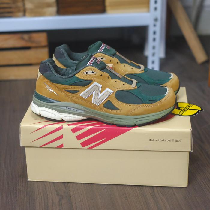 New Balance 990v3 Tan Green Original 990 v3 M990WG3