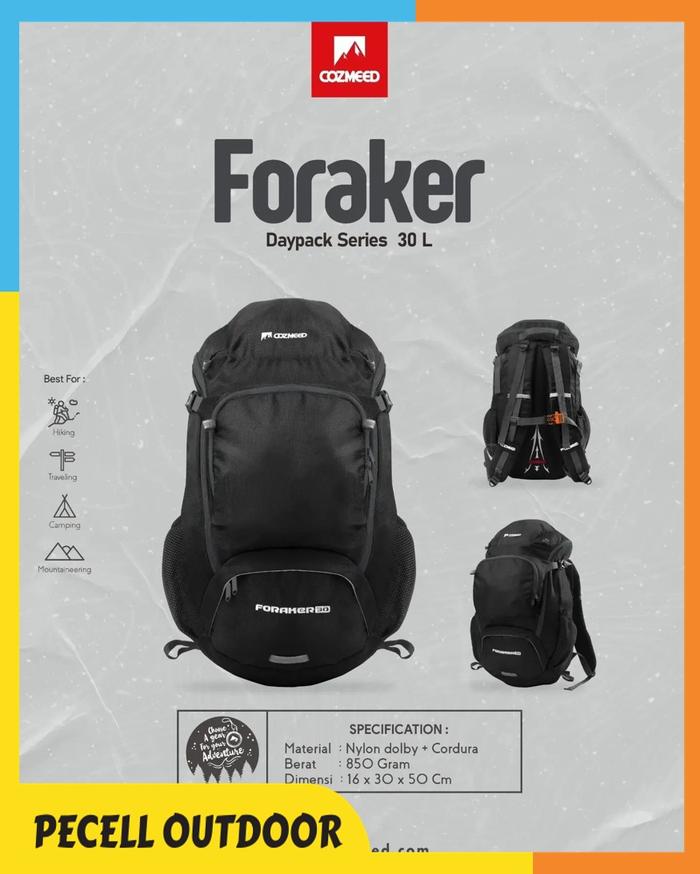Tas Ransel Backpack Laptop Kantor Daypack Cozmeed Foraker 30L Outdoor