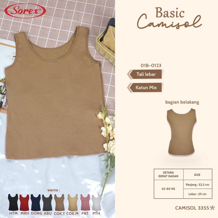 SOREX CAMISOL TANKTOP SINGLET KAOS DALAM WANITA 3355 TALI LEBAR