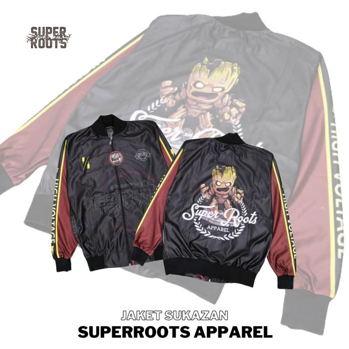 Jaket Bomber Pria Sukazan Printing Superroots Im Groots