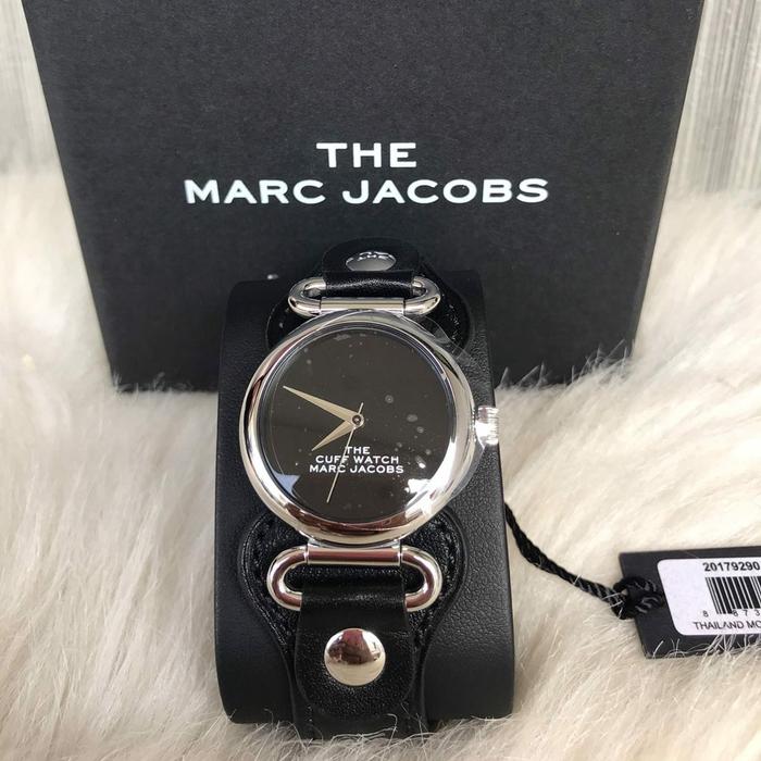 MJ0120179290 The Cuff Watch Ladies Black Dial Black Leather