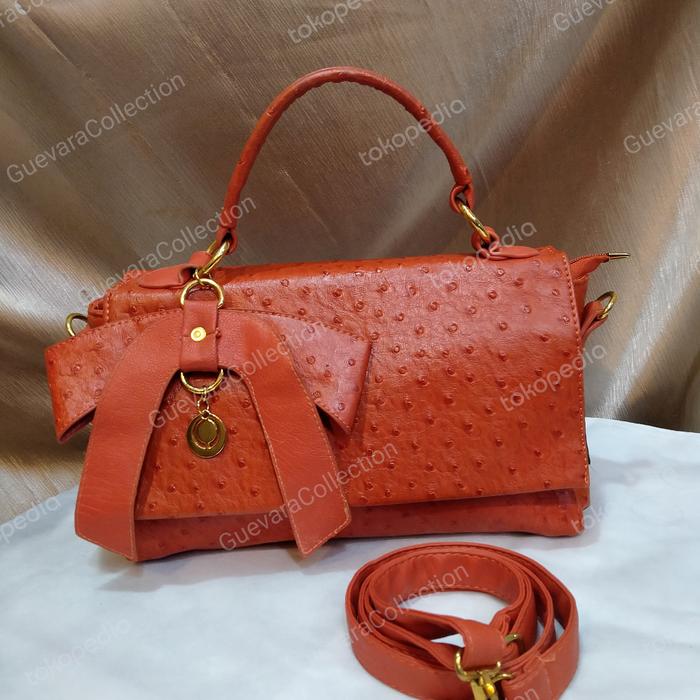 Tas Oren Fashion Selempang Wanita Sling Bag Orange seken preloved