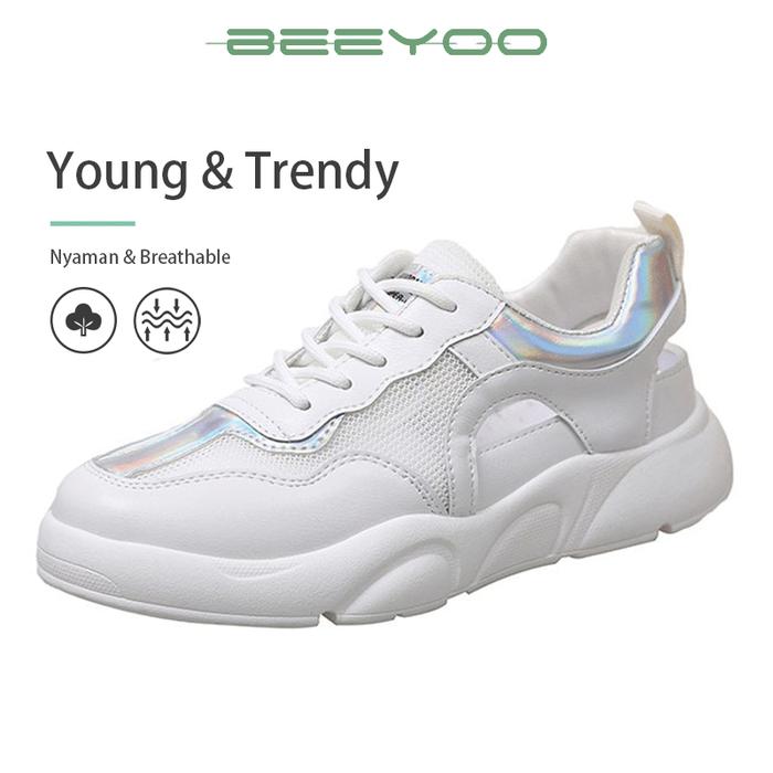 Beeyoo Sepatu Sandal Wanita Breathable Sepatu Sneakers WK702