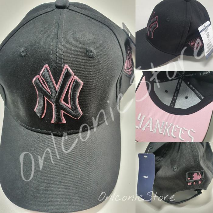 MLB NY Yankees Stamp Ball Cap Black/Pink 100% Original Authentic