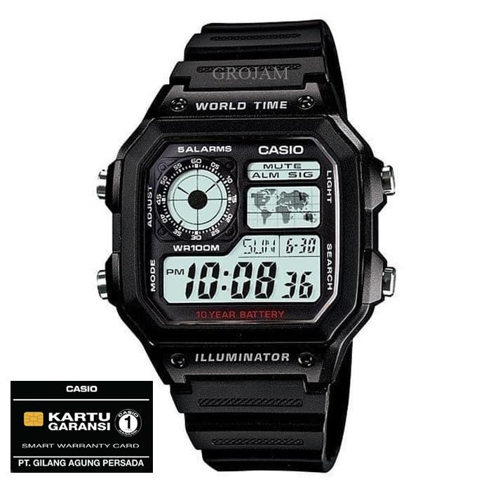 Casio General AE 1200WH 1A AE 1200WH 1B AE-1200WH-1A AE-1200WH-1B
