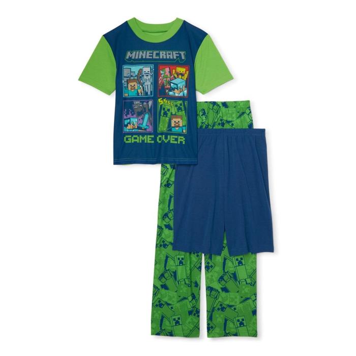 Minecraft Game Over Pajama Set 3pc