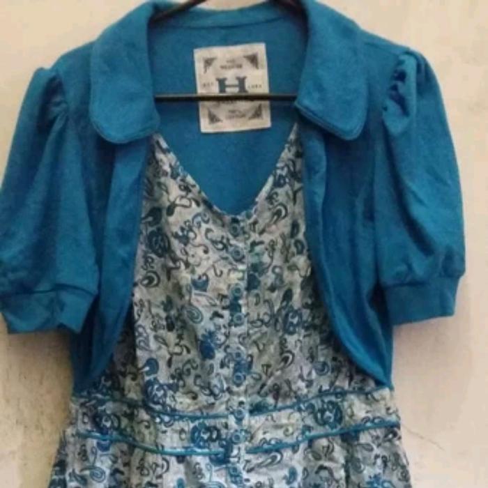 Dress wanita kombinasi batik Hassenda M . bekas