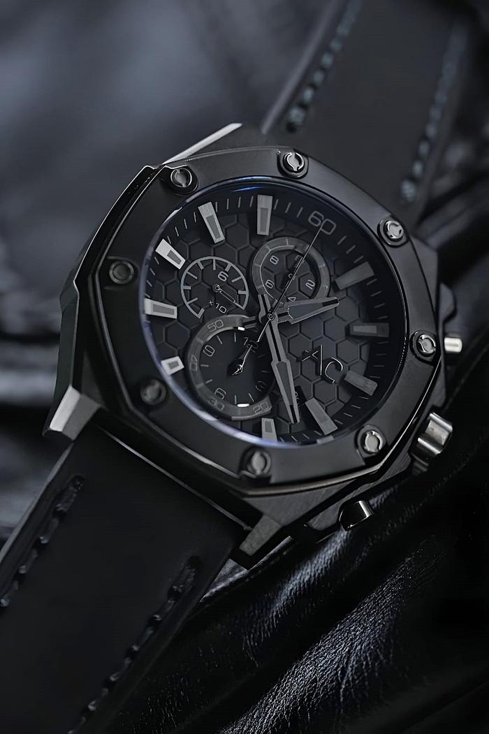 Jam Tangan Pria Alexandre Christie Ac 9601 Black Leather Original