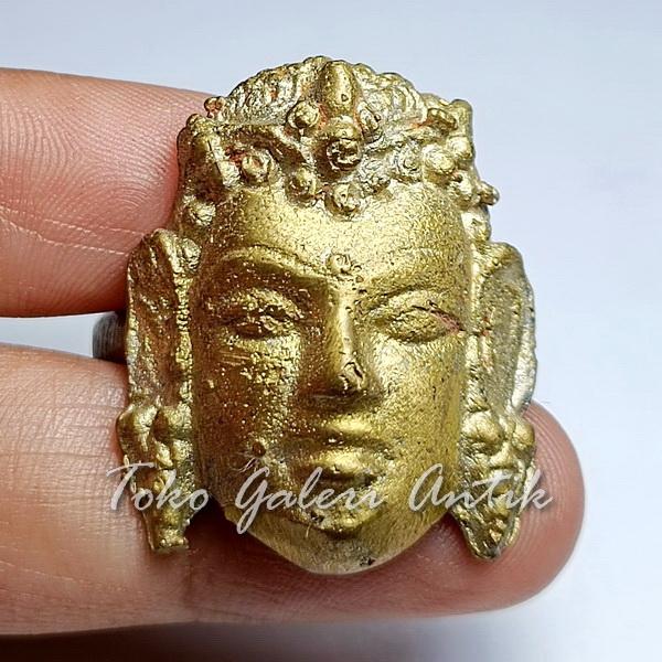 Cincin Kepala Budha Kuningan Antik
