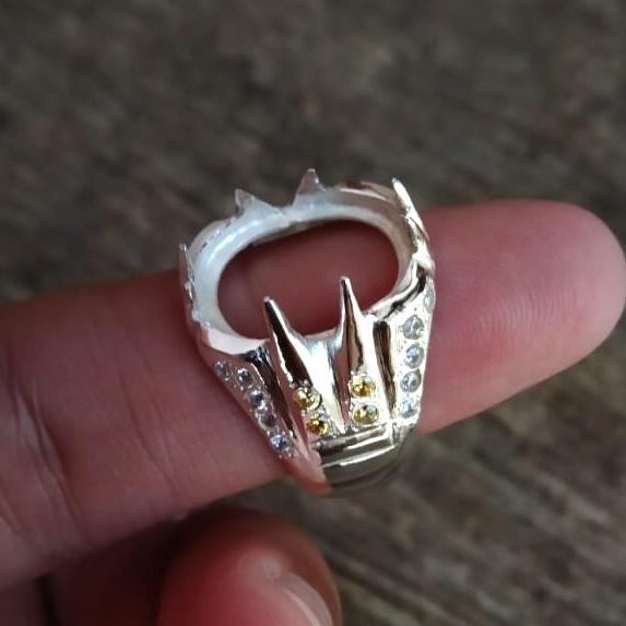 cincin pria perak/emban untuk batu akik