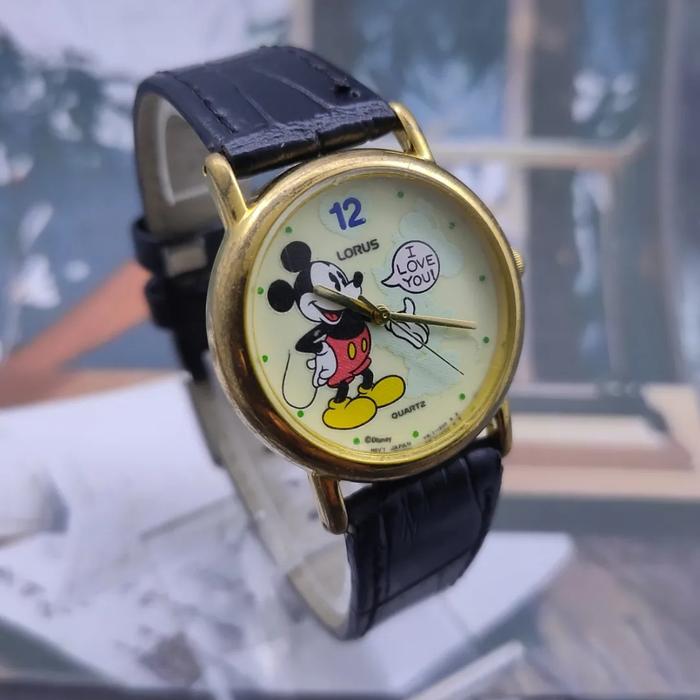 JAM TANGAN LORUS MICKEY MOUSE GLOW IN THE DARK ORIGINAL