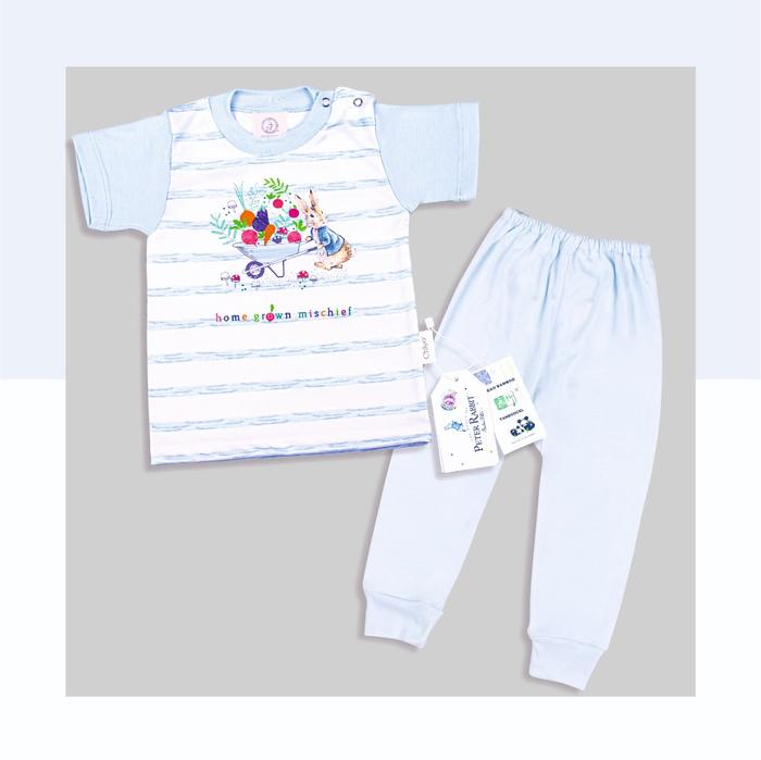 Set Oblong Pendek + Celana Panjang Stripe Peter Rabbit Size S - XXL