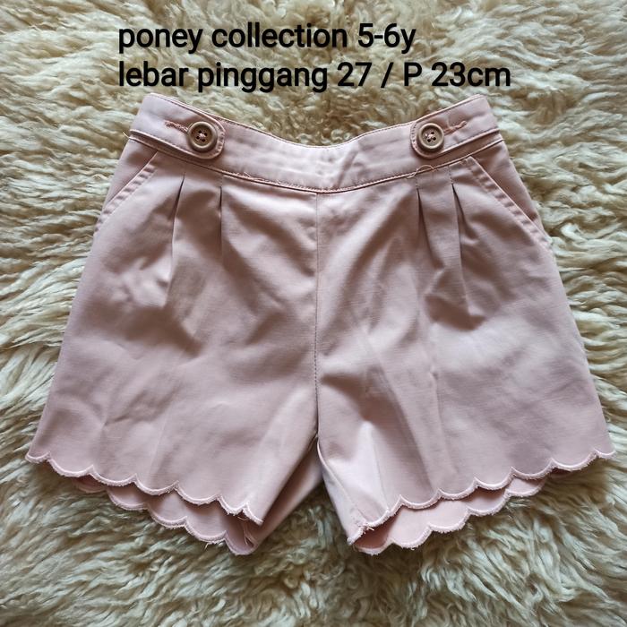 poney collection celana pendek ada perempuan shortpant 5-6y preloved