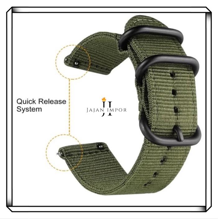 Strap nato kanvas 26mm Quatix Tactix Fenix 3 5x 6x 7x D2 Bravo Charlie