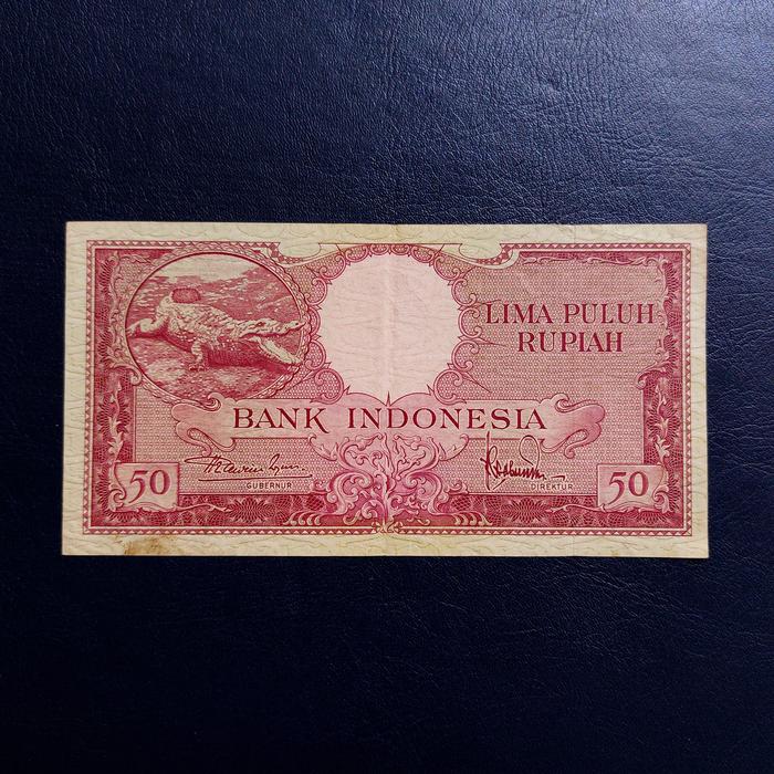 Uang Kuno 50 Rupiah Seri Hewan Buaya Tahun 1957 - KH 10150