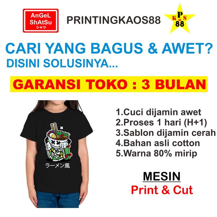 KAOS CUSTOM MURAH - SABLON KAOS WARNA ANAK ANAK - KAOS PRINTING DTG