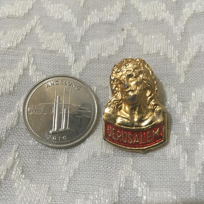 Pin Jesus Yesus Souvenir Jerusalem Israel Betlehem Salib Bible Cross