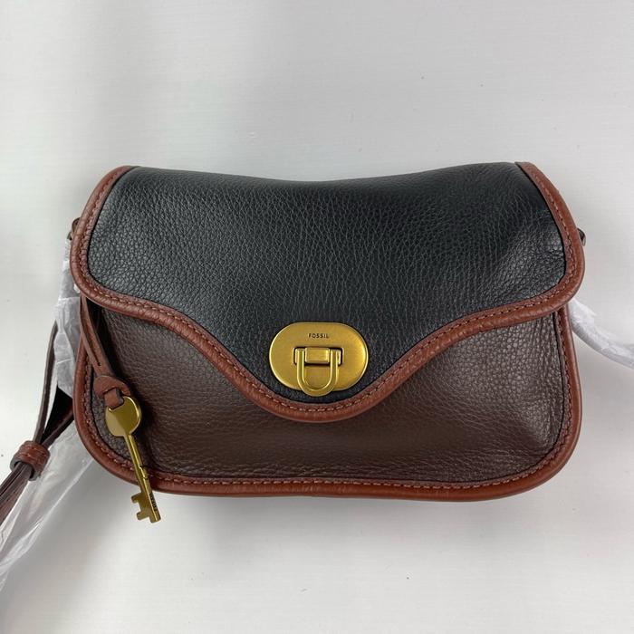 Tas Original Fossil Heritage Flap Crossbody Espresso