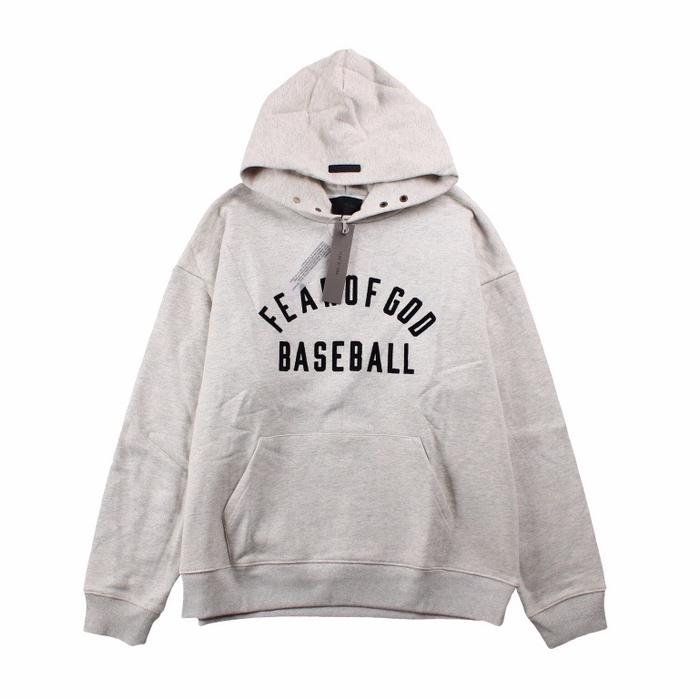 Fear Of God Baseball Hoodie White Black
