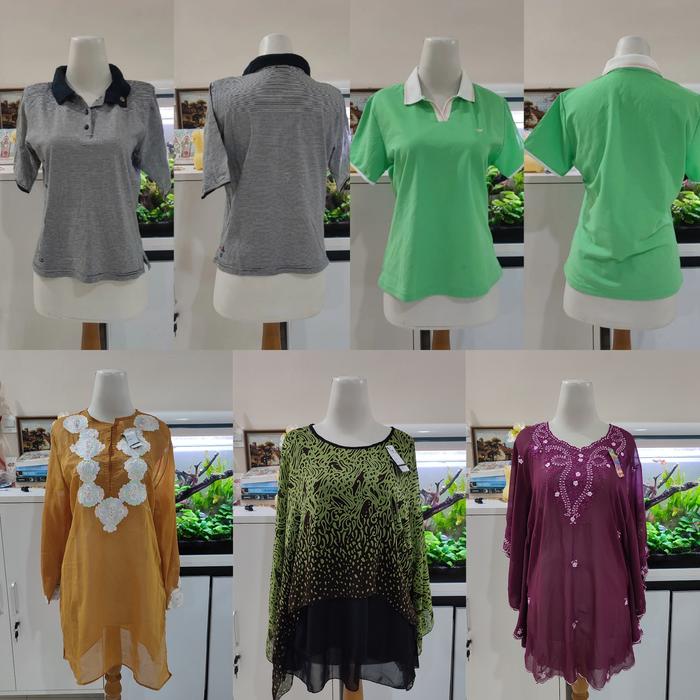 preloved atasan wanita rajut bermerk bagus polo thrift premium