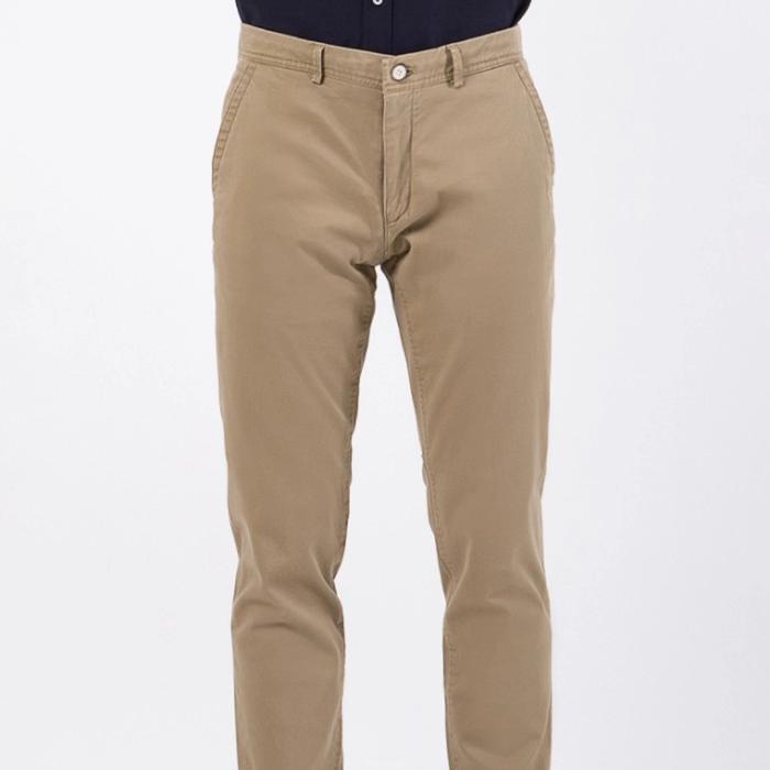 WOOD Slim Fit Cotton Stretch Chino Pants 2-OPIBSC519O031 Khaki - 29