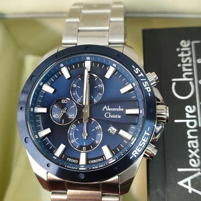 Jam Pria ORIGINAL Alexandre Christie ACF 6669 MC All Stainless Steel