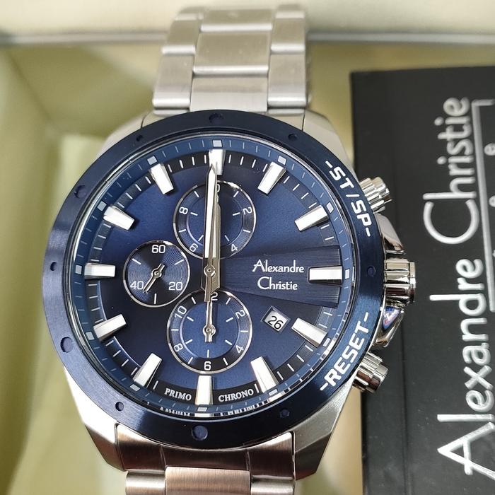 Jam Pria ORIGINAL Alexandre Christie ACF 6669 MC All Stainless Steel