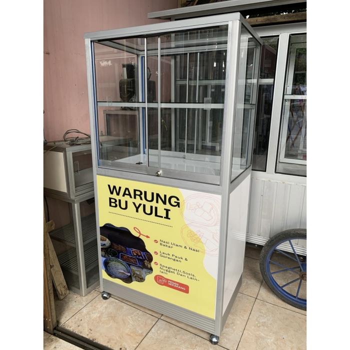 Booth Etalase Gerobak Nasi Jus Fried Chicken
