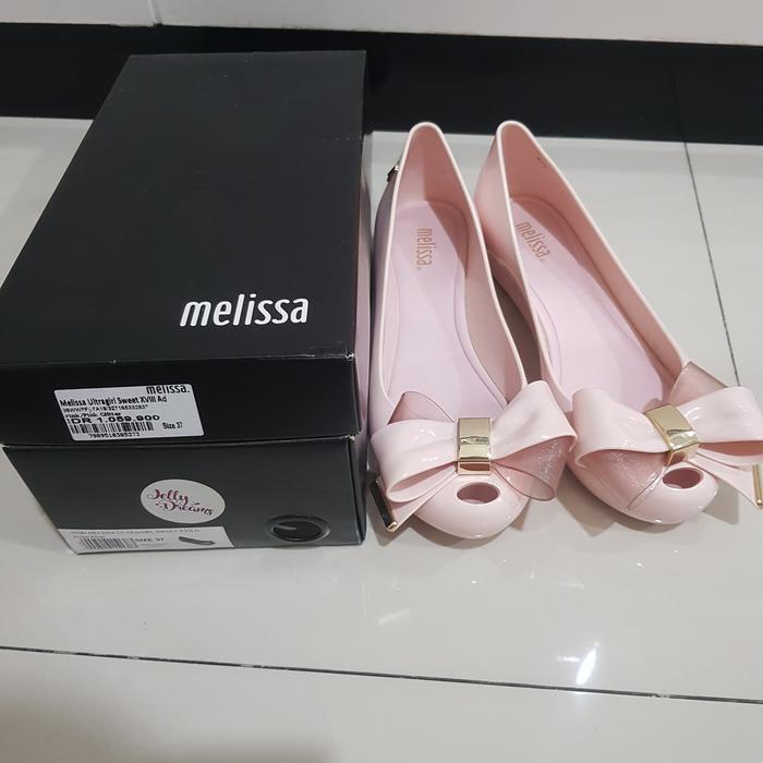 preloved sepatu Melissa Ultragirl Sweet XVIII AD Pink size 37 original