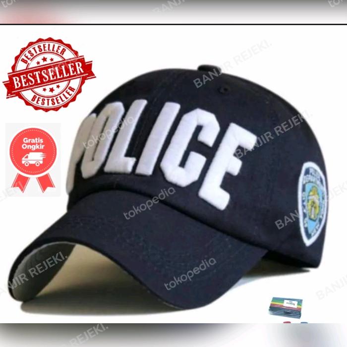 TOPI PRIA TOPI COWOK LELAKI POLICE ORIGINAL PRODUK