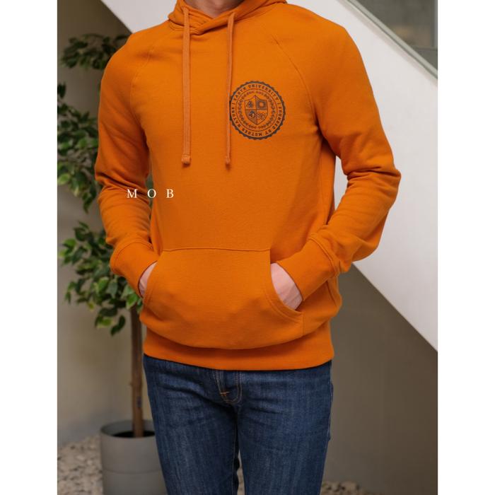 Hoodie Goodfellow Earth University Logo Pullover Dark Orange Original