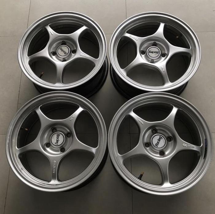 velg baru mobil r15 enkei tulang grey velg racing brio jazz city agya