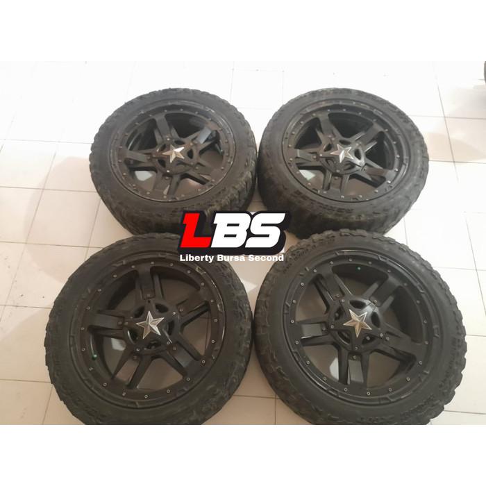 VELG MOBIL ROCKSTAR R20X9 PCD 6X139 + BAN ACHILLES 265 50 R20 PAJERO