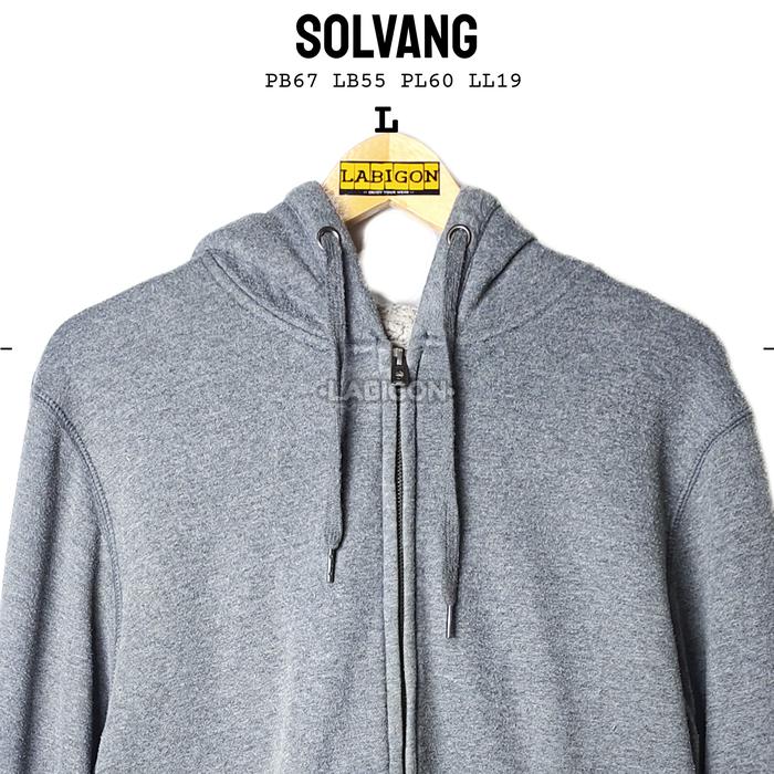 Crewneck Zipper Hoodie SOLVANG Original Preloved Second Thrift L043