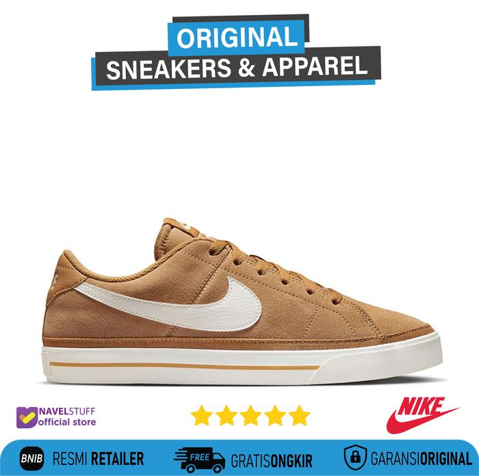 NIKE Court Legacy Suede Elemental Gold/Sail Original Resmi BNIB