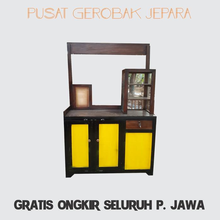gerobak es coklat, gerobak pentol sempolan, gerobak telur gulung