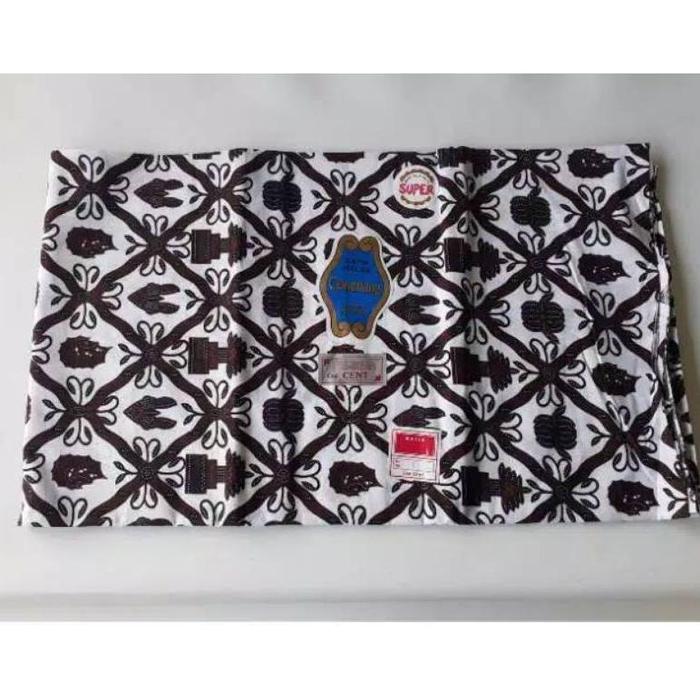 Kain Batik Sidomukti Putih / Kain Batik Meteran / Kain Jarik