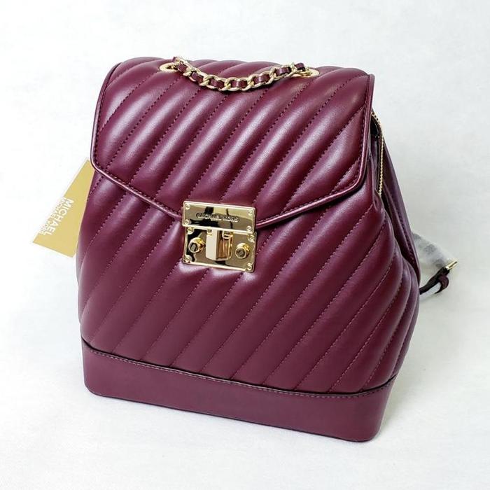 MK Rose medium chain backpack, Merlot