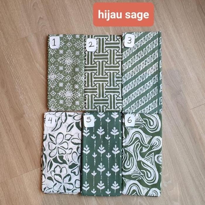 Kain Batik Garutan warna Hijau Mint dan Hijau Sage