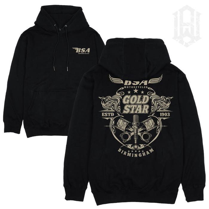 Jaket Pria | Jaket Biker- Jaket Unisex | BSA Hoodie Motor Custom | BSA