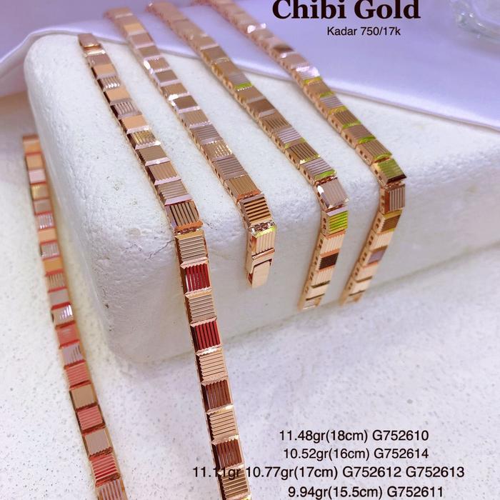 Gelang tangan emas coklat ukir #chibigold