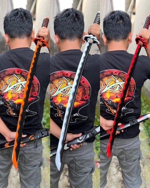 (Hobi & Koleksi) Katana Rengoku Motif Fire All Varian Terbaru