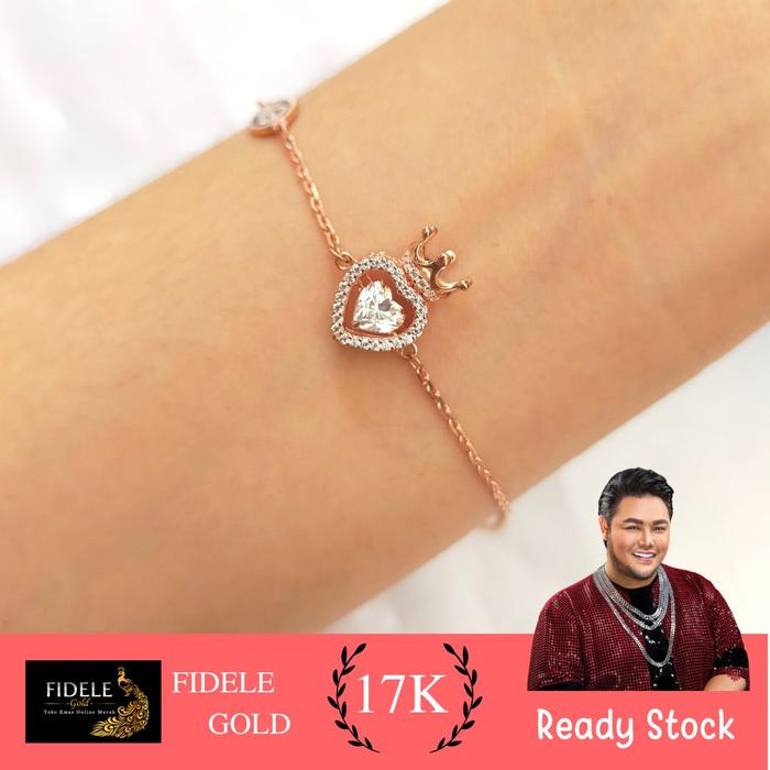 Gelang Ivan Gunawan Love Dancing Stone Emas Rosegold Bunda Corla
