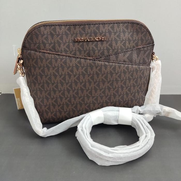 Michael kors jet set travel medium dome monogram brown