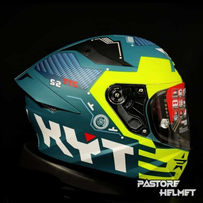 Helm KYT TT Course Fuselage Matt Yellow / TTC Fuselage / Motif Terbaru