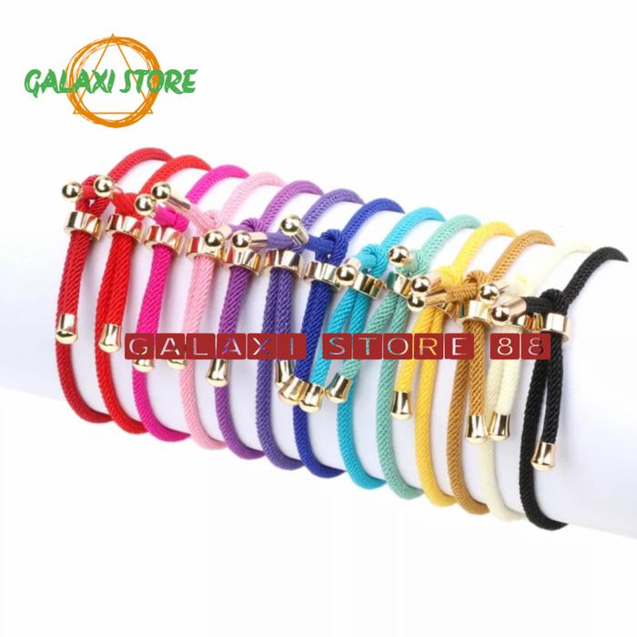 Gelang Tali Serut Polos Gelang Tali untuk Liontin Huruf /liontin Emas