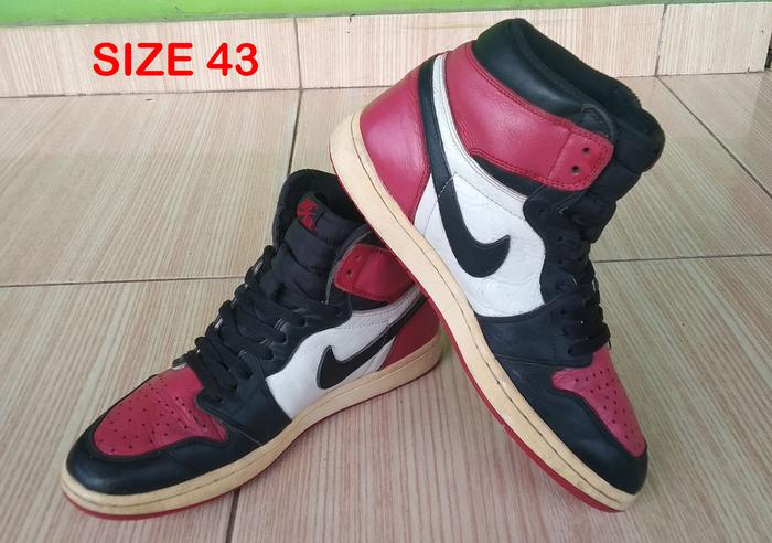 Nike Air Jordan 1 Retro High OG Bred Toe Second Size 43