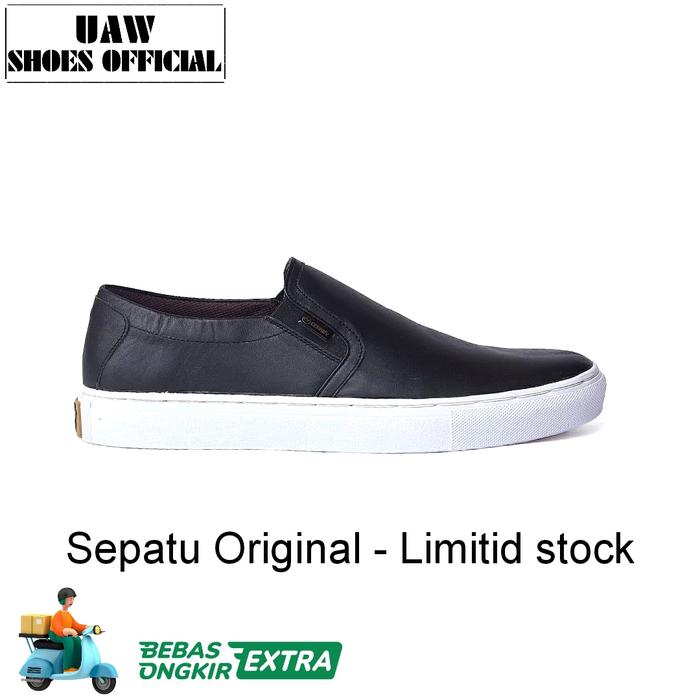 Sepatu Kulit SlipOn Pria Original Casual Santai - CEVANY MORI HITAM