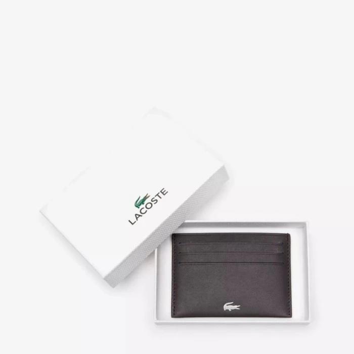 LACOSTE FG Card Holder (Original) Wallet - Dark Brown