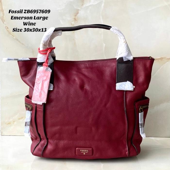 tasFOSSIL emerson large wine crossbody bag